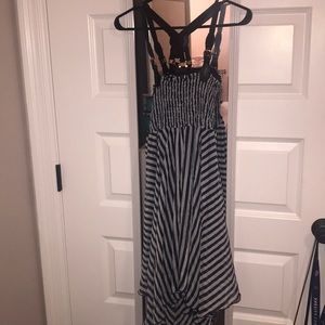 Stripped blue and white dress